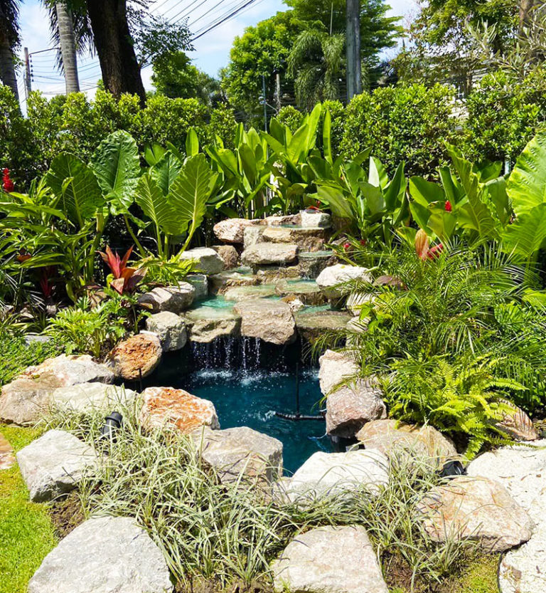 Rock Waterfall Pond Designs - an Amazing Features in any Thai Garden ...